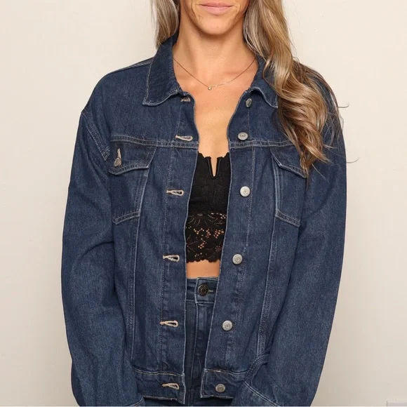 NWT! Old Navy Button Down Denim Jean Jacket Coat - Picture 5 of 5